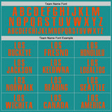 Custom Aqua Orange Performance Golf Polo Shirt