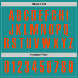 Custom Aqua Orange Performance Golf Polo Shirt