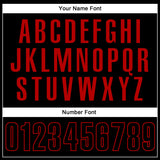 Custom Black Red Performance Vapor Golf Polo Shirt