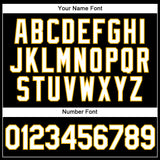 Custom Black White-Gold Performance Vapor Golf Polo Shirt