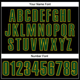 Custom Black Green-Yellow Performance Vapor Golf Polo Shirt