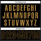 Custom Black Black-Old Gold Performance Vapor Golf Polo Shirt