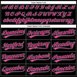 Custom Black Kelly Green-Pink Performance Vapor Golf Polo Shirt