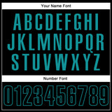 Custom Black Black-Teal Performance Vapor Golf Polo Shirt