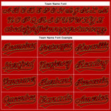 Custom Red Red Black-Old Gold Performance Vapor Golf Polo Shirt