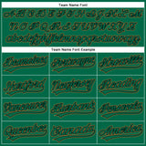 Custom Kelly Green Kelly Green Black-Old Gold Performance Vapor Golf Polo Shirt