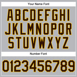 Custom Gray Brown-Yellow Performance Vapor Golf Polo Shirt
