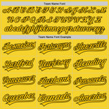 Custom Yellow Black Performance Vapor Golf Polo Shirt