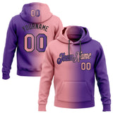 Custom Stitched Purple Medium Pink-Black Gradient Fashion Sports Pullover Sweatshirt Hoodie