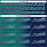 Custom Navy Teal-Gray Authentic Gradient Fashion Baseball Jersey