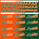 Custom Green Orange-Cream Authentic Gradient Fashion Baseball Jersey