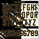 Custom Graffiti Pattern Black-Gold 3D Scratch Authentic Baseball Jersey