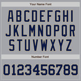 Custom Gray Navy-Vegas Gold Authentic Baseball Jersey