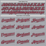 Custom Gray Crimson-Black Authentic Baseball Jersey