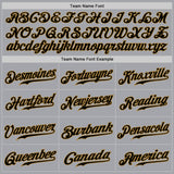 Custom Gray Black-Old Gold Authentic Baseball Jersey