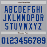 Custom Gray Royal Authentic Baseball Jersey