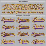 Custom Gray Purple-Gold Hockey Jersey
