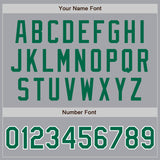 Custom Gray Kelly Green-White Authentic Baseball Jersey
