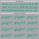 Custom Gray Kelly Green-White Authentic Baseball Jersey