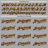 Custom Gray Navy Pinstripe Navy-Gold Authentic Baseball Jersey