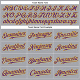 Custom Gray Purple-Gold Authentic Sleeveless Baseball Jersey