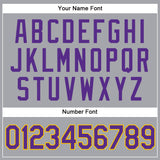 Custom Gray Purple-Gold Authentic Sleeveless Baseball Jersey