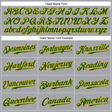 Custom Gray Green-Gold Authentic Sleeveless Baseball Jersey