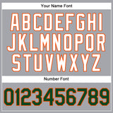 Custom Gray Green-Orange Authentic Sleeveless Baseball Jersey