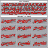 Custom Gray Red-Black Authentic Sleeveless Baseball Jersey