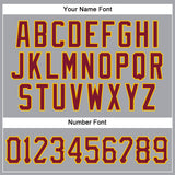 Custom Gray Crimson-Gold Authentic Sleeveless Baseball Jersey
