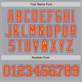 Custom Gray Orange White-Royal Authentic Baseball Jersey