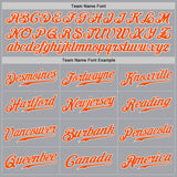 Custom Gray Orange-White Authentic Baseball Jersey