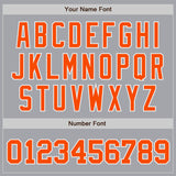 Custom Gray Orange-White Authentic Baseball Jersey