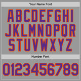 Custom Gray Purple-Orange Performance T-Shirt