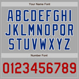 Custom Gray Royal-Red Authentic Baseball Jersey