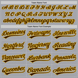 Custom Gray Brown-Gold Authentic Baseball Jersey