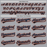 Custom Gray Black Powder Blue-Orange Authentic Baseball Jersey