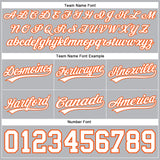 Custom Gray White-Orange Authentic Basketball Shorts