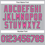 Custom Gray Pink-Kelly Green Performance T-Shirt