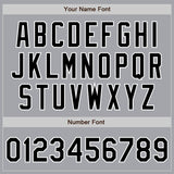 Custom Gray Black-White Authentic Baseball Jersey