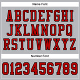 Custom Gray Red-Black Mesh Authentic Football Jersey