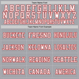 Custom Gray Red-White Mesh Authentic Football Jersey