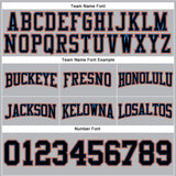 Custom Stitched Gray Black Powder Blue-Orange Football Pullover Sweatshirt Hoodie