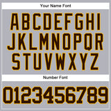 Custom Gray Brown-Gold Authentic Baseball Jersey
