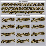 Custom Gray Black-Old Gold Authentic Baseball Jersey
