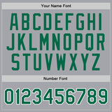 Custom Gray Kelly Green-White Authentic Throwback Basketball Jersey