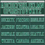 Custom Green Kelly Green-White Mesh Authentic Football Jersey