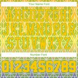 Custom Green Gold-Neon Green 3D Pattern Design Authentic Baseball Jersey
