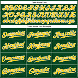 Custom Green Gold-White Authentic Sleeveless Baseball Jersey