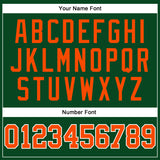Custom Green Orange-White Authentic Sleeveless Baseball Jersey